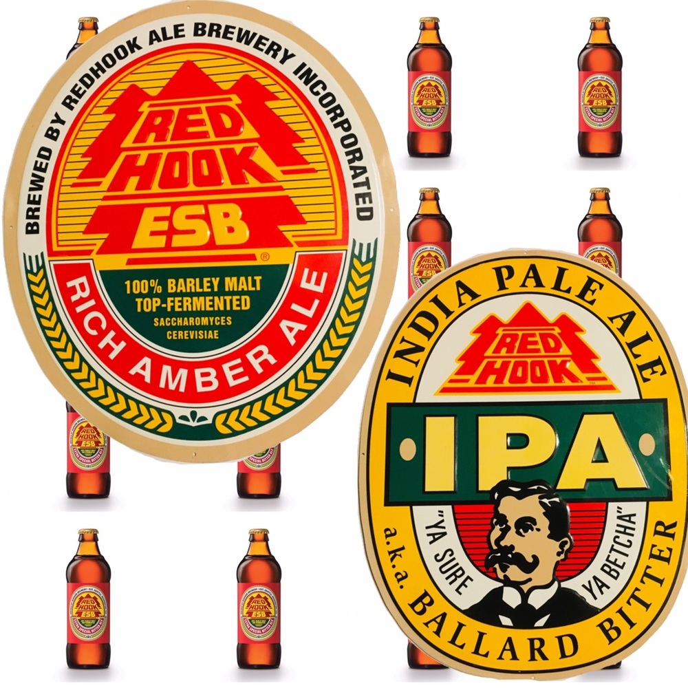 RED HOOK IPA Metal Bar Signs 2 Styles Near Mint